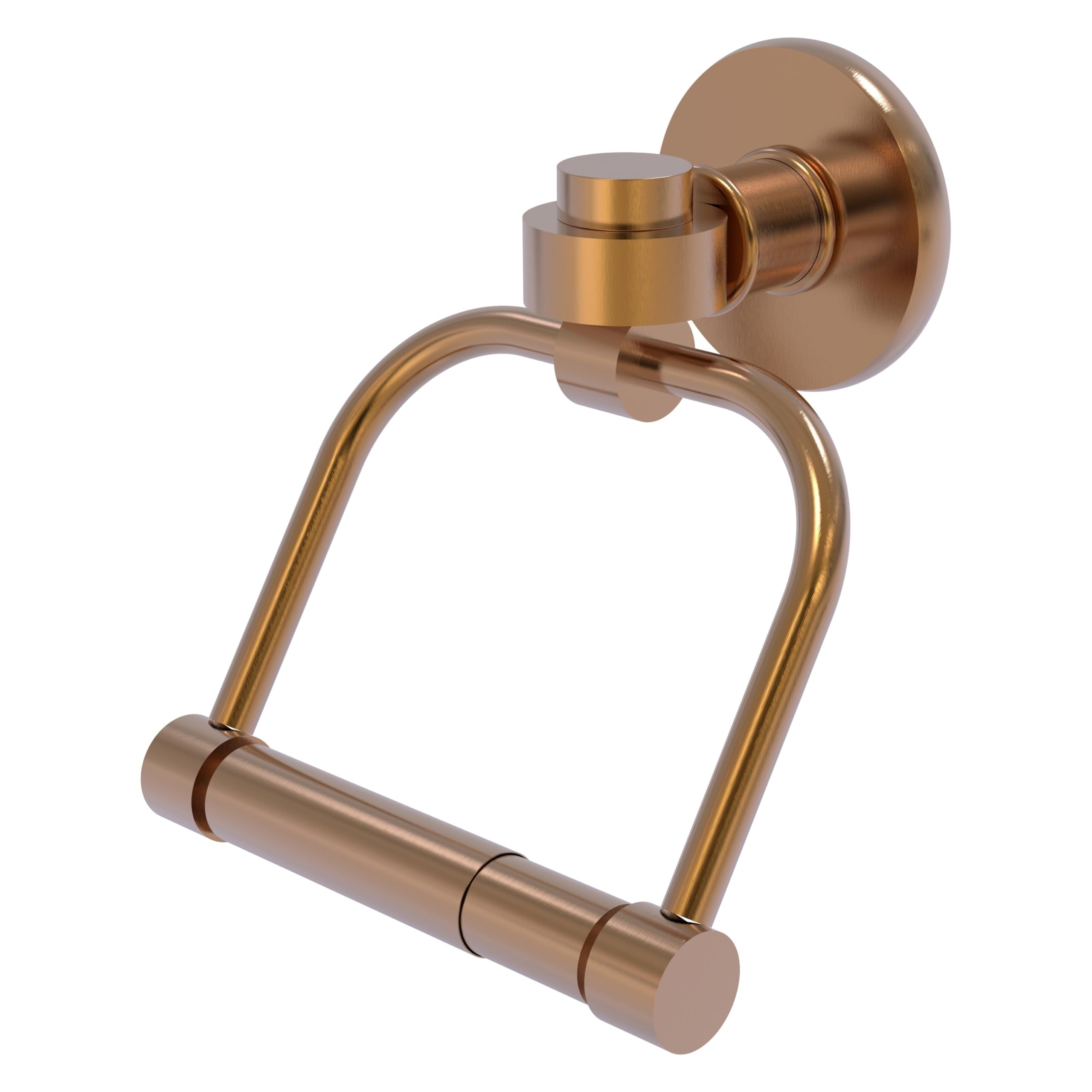 Allied Brass 2024-BBR Continental Collection 2-Post Toilet Paper Holder, Brushed Bronze - Perfect for Bathroom, Restroom & Home Decor
