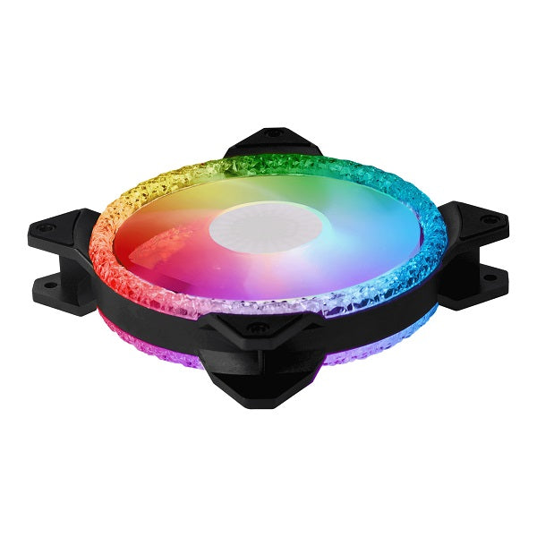Cooler Master MasterFan MF120 Prismatic 3-in-1 Triple Loop Addressable Gen 2 RGB PC Cooling Fan Kit - High Performance RGB Case Fans for Gaming PC, Workstation & Custom Builds