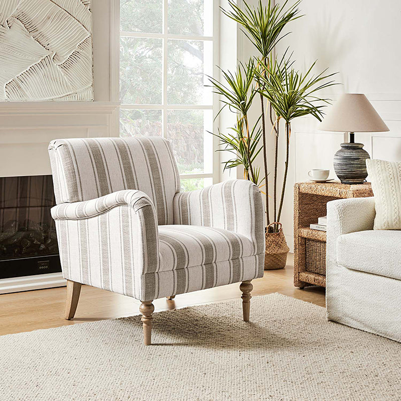 Quentin Upholstered Armchair - Modern Accent Chair for Living Room, Bedroom & Office - Comfortable Lounge Chair with Soft Fabric & Sturdy Wooden Legs