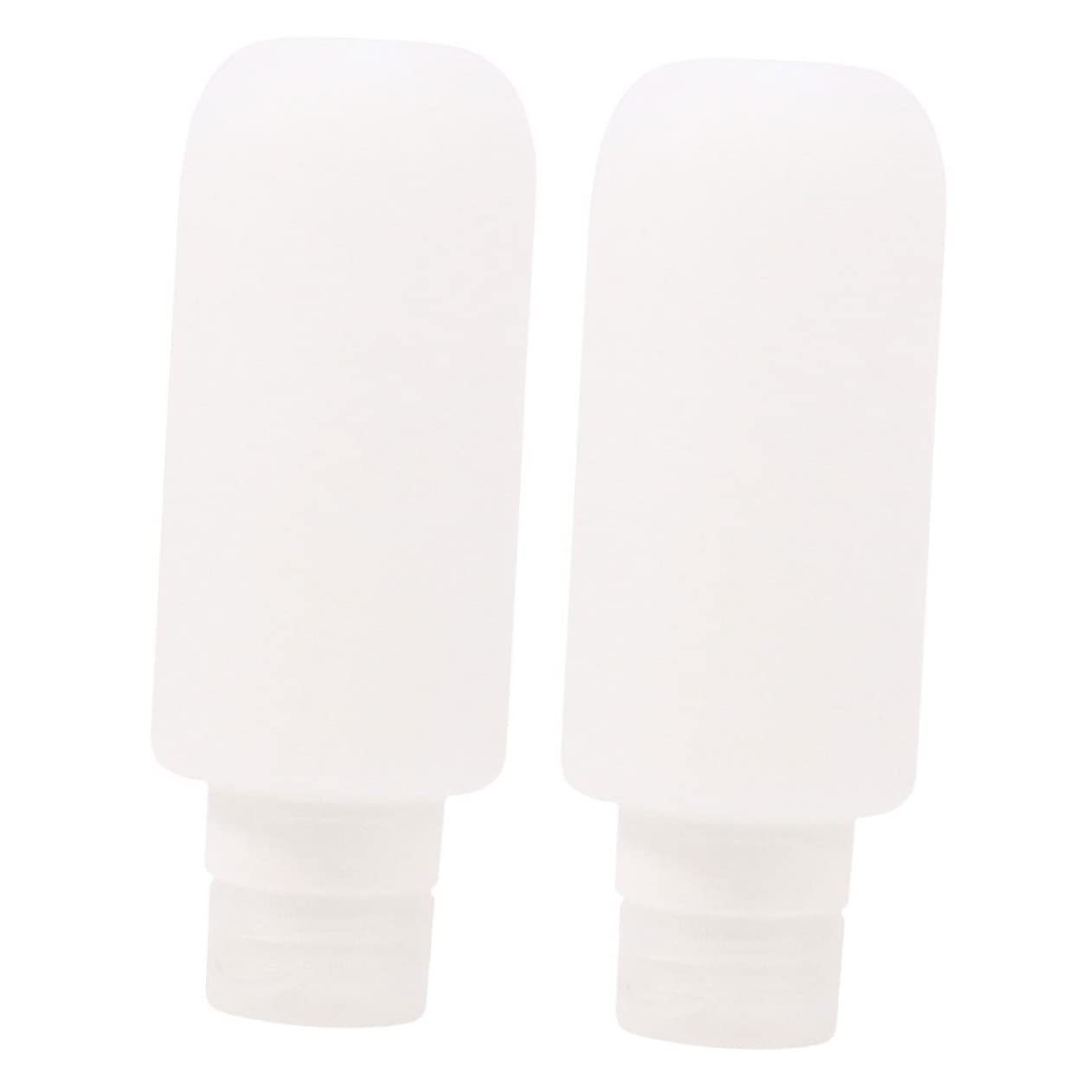 FOMIYES 2-Pack Silicone Travel Bottles Set - Leakproof Shampoo, Lotion & Cream Containers for Toiletries | Portable Bath & Body Wash Bottles for Vacation, Gym, Camping & Air Travel Accessories