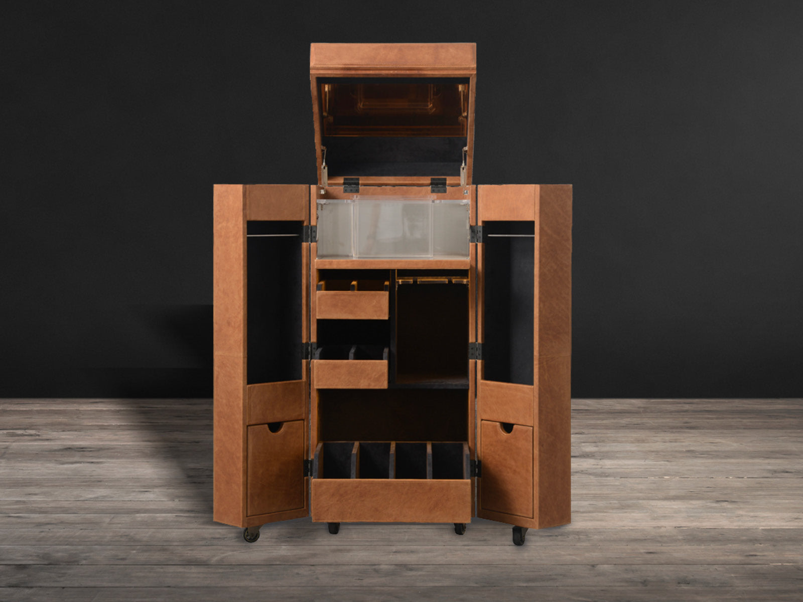 Qubus Bar Cabinet - Modern Home Bar Furniture for Wine & Liquor Storage | Perfect for Living Room, Dining Room, or Home Bar Setup