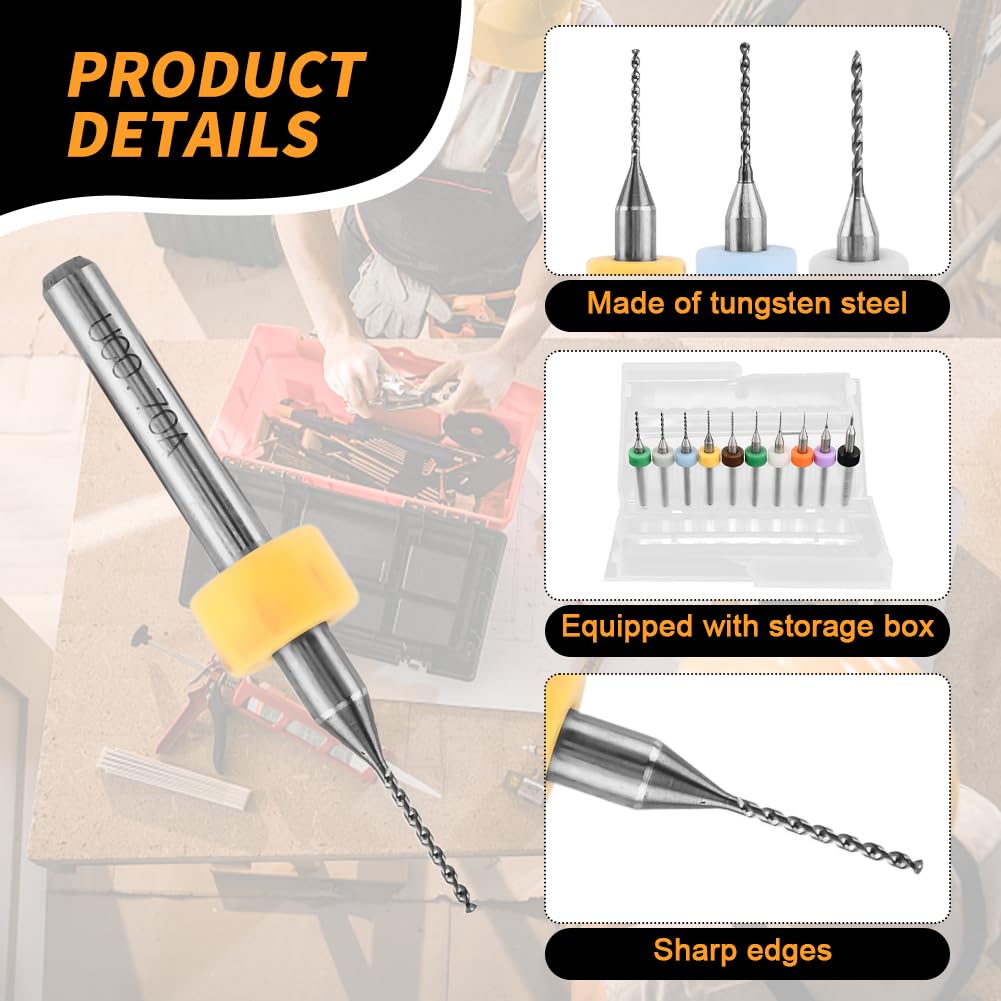 36pcs HSS Micro Drill Bits Set - Mini Hand Drill for Arts & Crafts, Jewelry Making, Resin Drilling - Precision Pipe Vise & Manual Drill Tools (1.5x0.13inch) - Perfect for DIY Projects, Model Building & Small Hole Drilling
