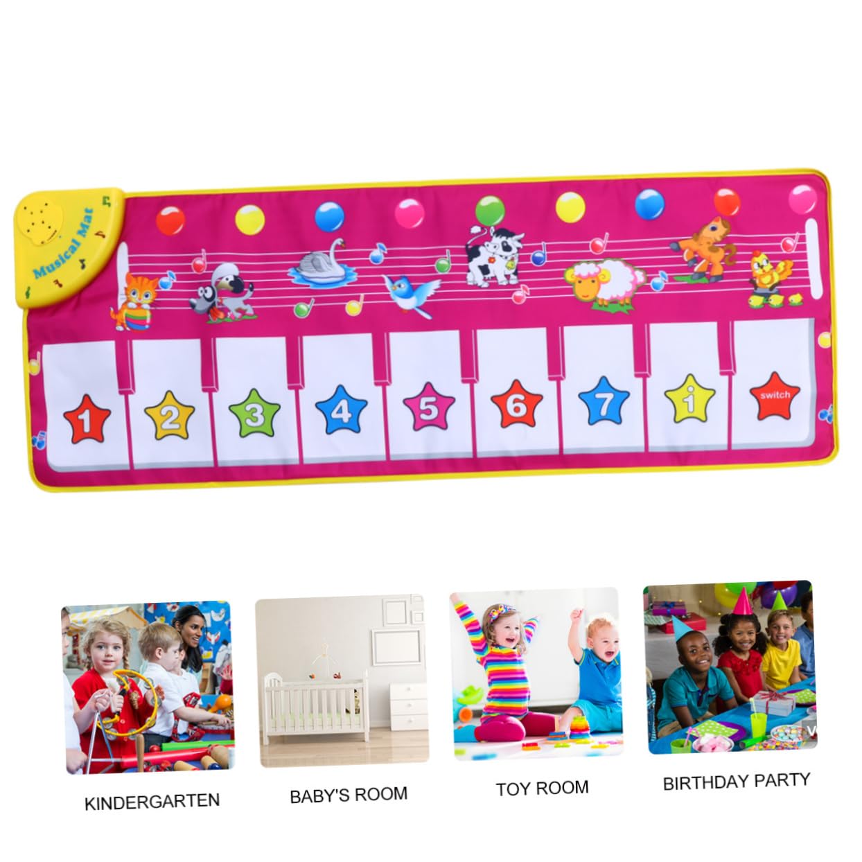 HEMOTON 1pc Musical Play Mat - Interactive Touch Keyboard & Dancing Game Carpet for Kids | Perfect for Birthday Gifts, Indoor Playtime & Early Childhood Music Education