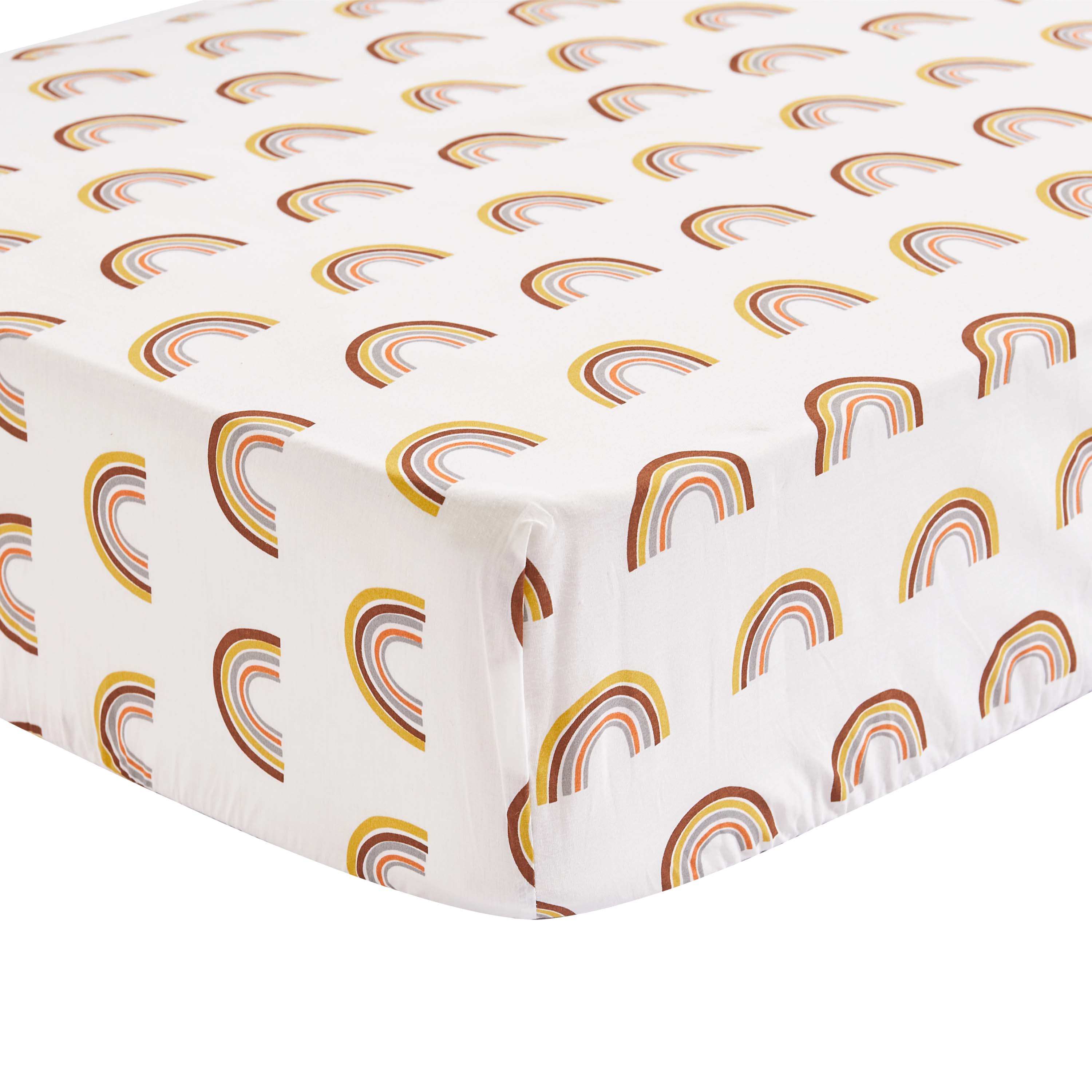 Zuma Rainbow Cotton Crib Fitted Sheet - Soft Baby Bedding for Nursery, Toddler & Kids Rooms - Perfect for Cribs, Bassinets & Portable Cots