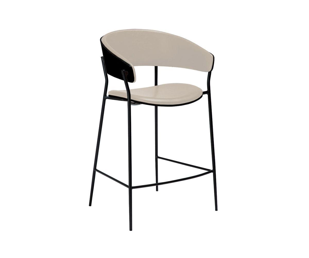 Premium Leather Counter Stool for Kitchen & Bar - Modern Dining & Home Decor - Comfortable & Stylish Seating for Breakfast Nook, Island, or Entertainment Area