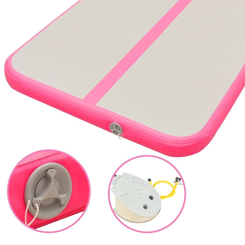 Inflatable Air Track Mat for Gymnastics, Tumbling & Training - Heavy Duty PVC with Air Pump - Perfect for Home, Gym & Outdoor Use