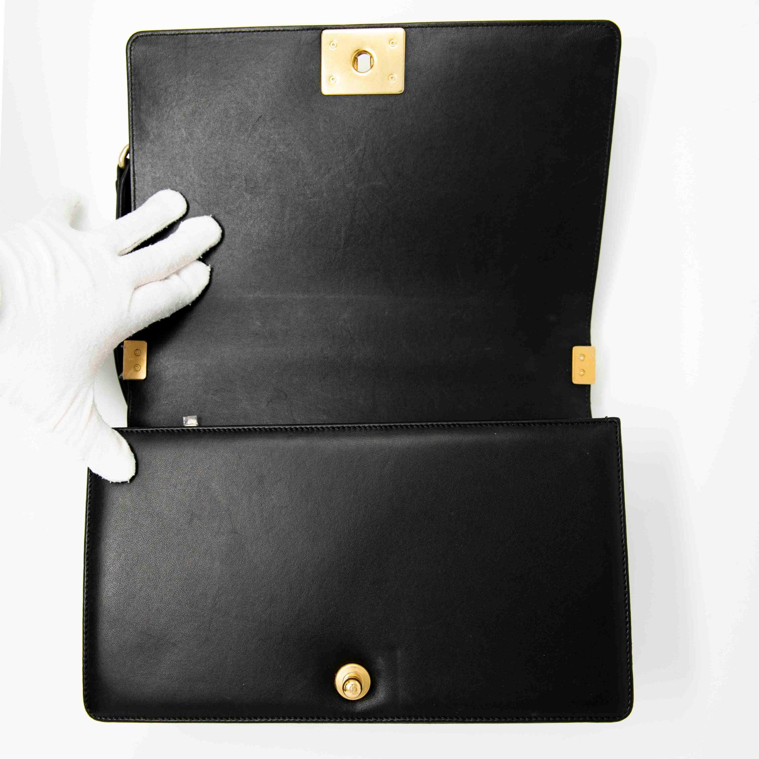 Chanel Black Large Boy Bag - Luxury Designer Handbag for Women | Perfect for Evening Parties, Work & Special Occasions