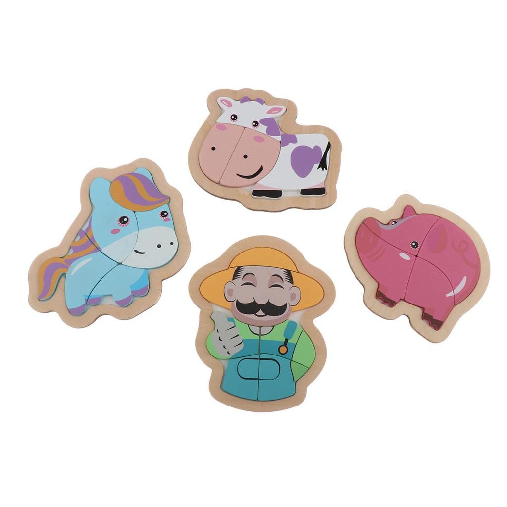 Enakshi Wooden Jigsaw Puzzle for Kids - Farm Animal Educational Toys for Toddlers & Preschoolers | Montessori Learning, Pretend Play | Handcrafted Wooden Puzzle for Early Childhood Development (Perfect for Classroom, Homeschool & Birthday Gifts)