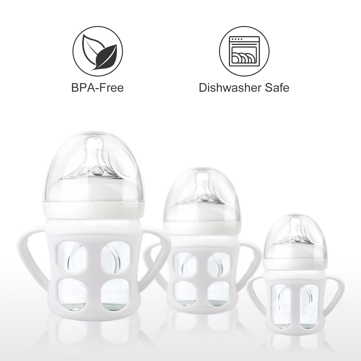 3 Packs Baby Bottle Handles for Philips Avent Natural & Anti-Colic Baby Bottles - Easy Grip Holder for Infant Feeding - Perfect for Travel, Daycare & Learning to Hold Bottle Independently