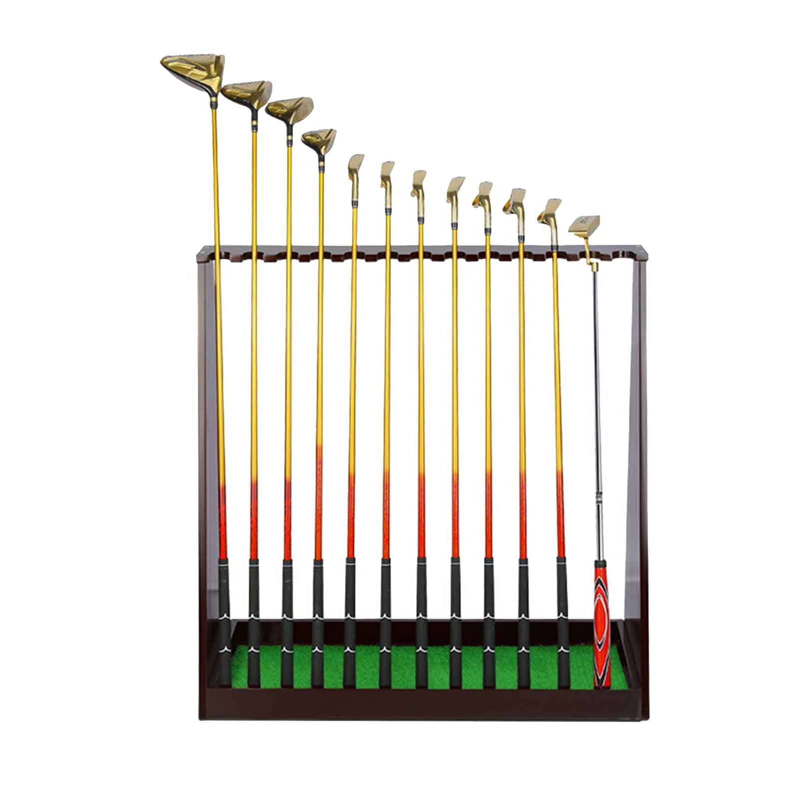 Premium Solid Wood Golf Club Organizer Stand - 13 Hole Golf Club Display Rack & Cue Storage Shelf (80×30×80cm) for Indoor/Outdoor Use - Perfect for Home, Office, or Golf Course Organization