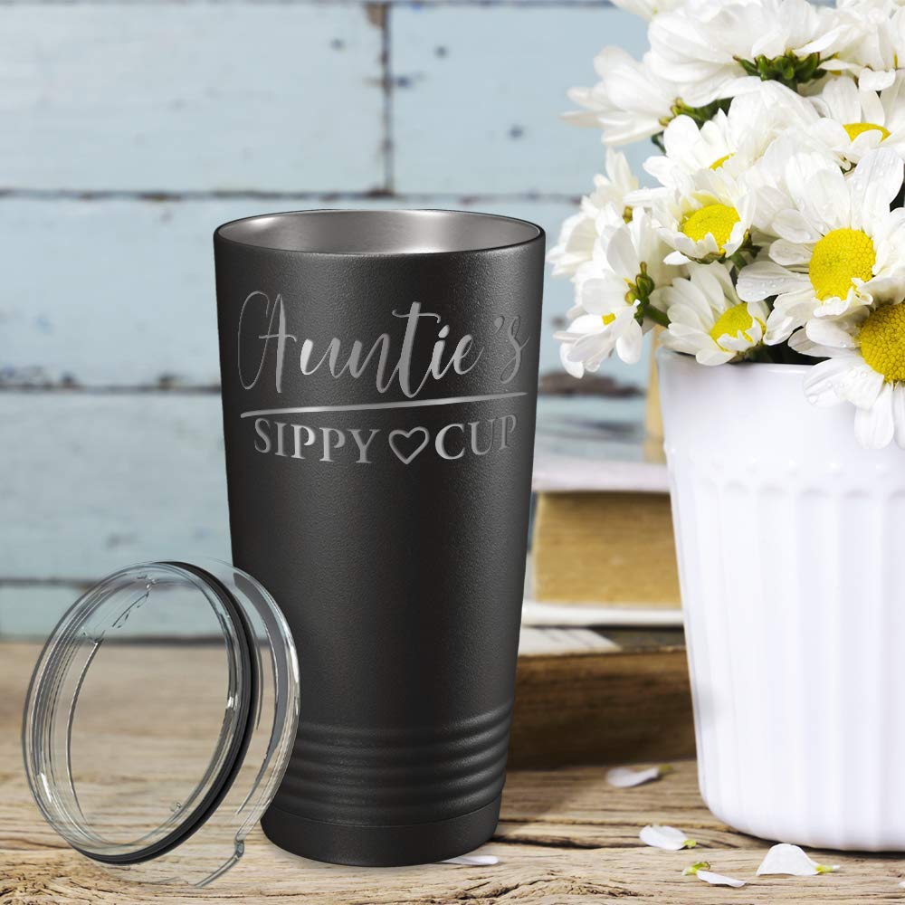 **20oz Insulated Stainless Steel Tumbler with Lid - Leakproof Sippy Cup for Women, Gift Idea for Mom, Auntie, or Sister - Perfect for Coffee, Tea, and On-the-Go Hydration**