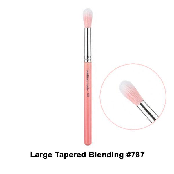 Bdellium Tools Pink Bambu Eye Makeup Brushes - Professional Vegan Makeup Brush Set for Eyeshadow, Blending & Eyeliner - Perfect for Travel & Everyday Makeup