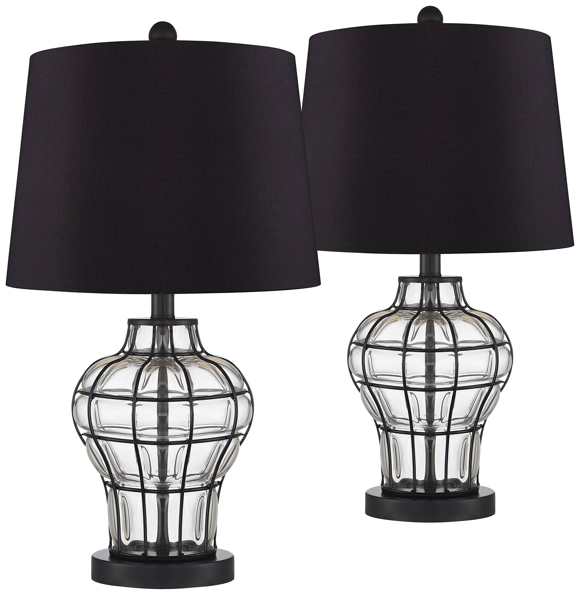 360 Lighting Hudson Rustic Coastal Accent Table Lamps - Set of 2, 23