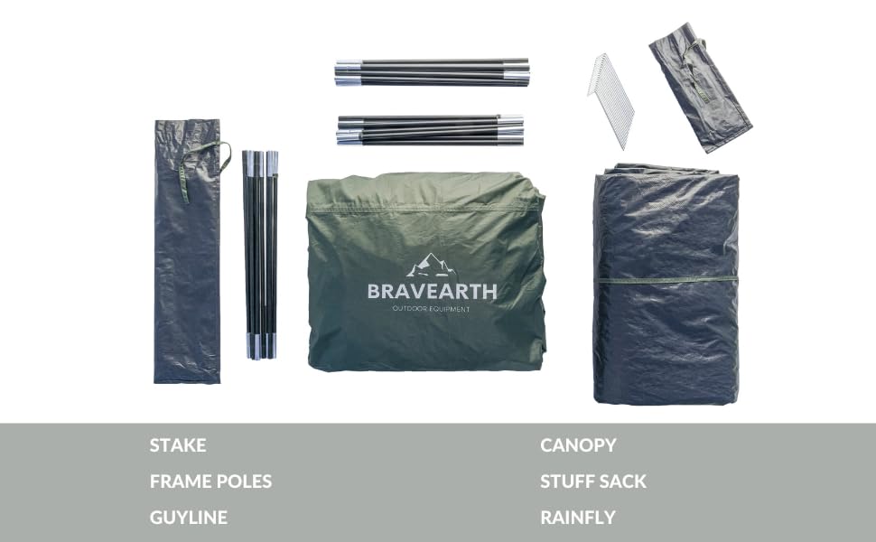 BravEarth Jaguar Adult Unisex Camping Tent - One Size Fits All - Perfect for Hiking, Backpacking & Outdoor Adventures