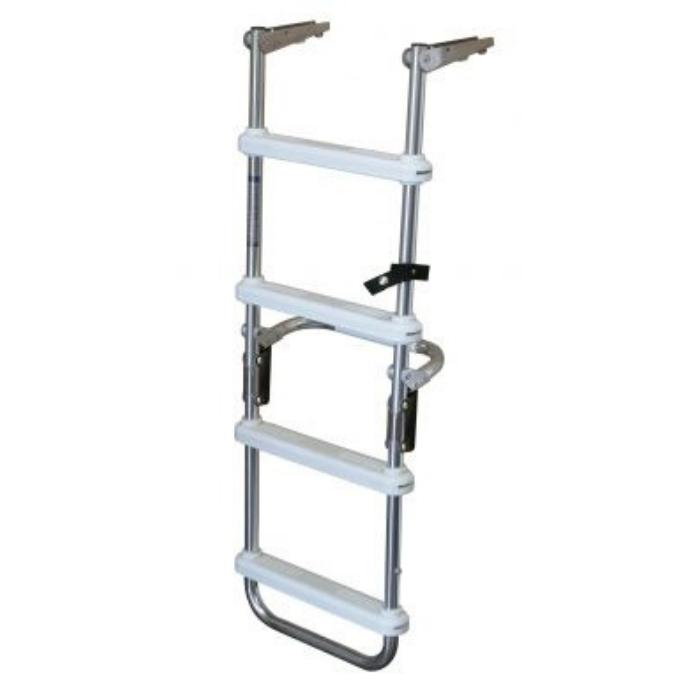 JIF Marine DUG Folding Boat Ladder - Heavy Duty Stainless Steel Swim Platform Ladder for Boats, Yachts & Pools | Easy Installation & Compact Storage | Perfect for Swimming, Diving & Water Sports