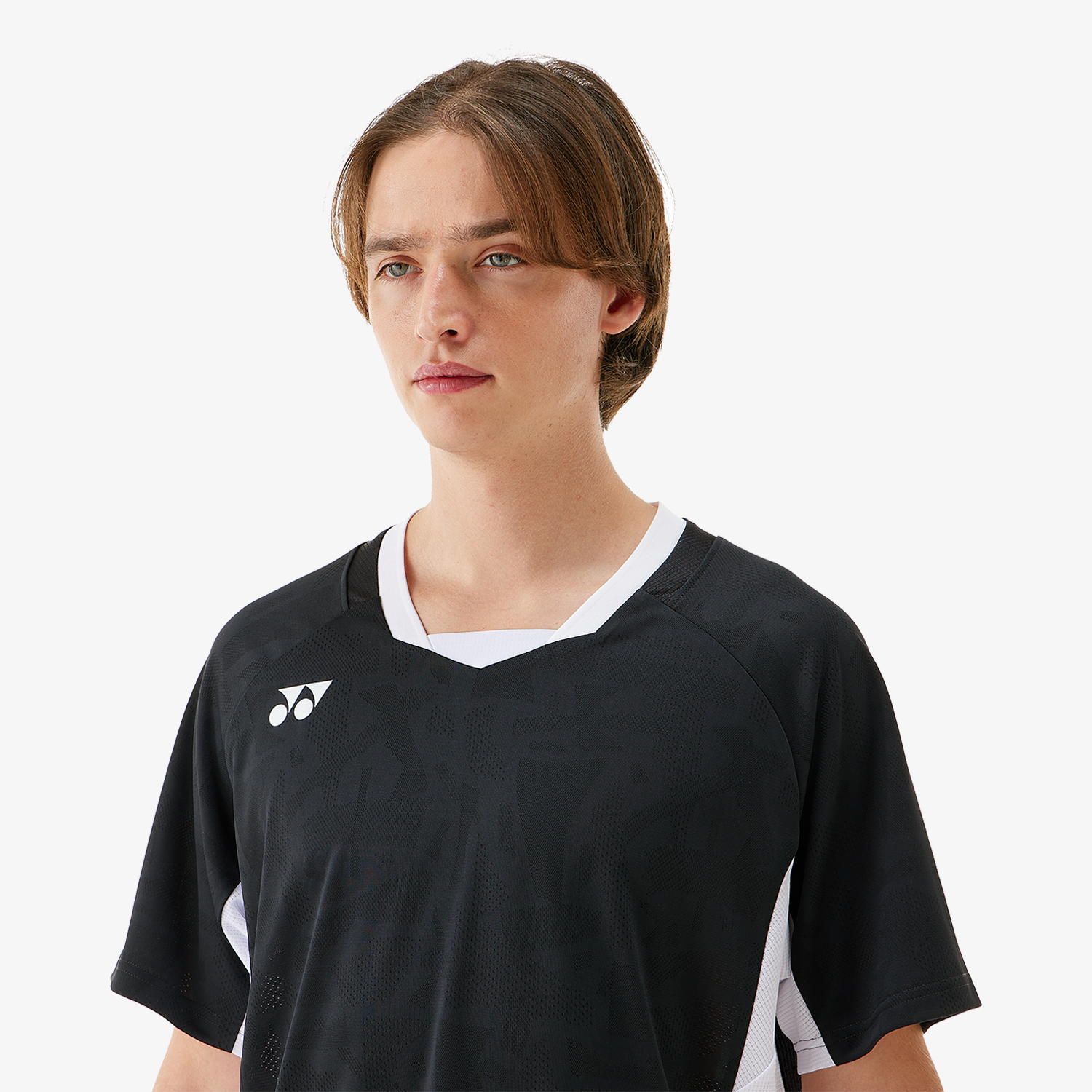 Yonex Men's Crew Neck Short Sleeve Performance T-Shirt 10634 - Black - Moisture Wicking & Breathable for Tennis, Golf & Casual Wear