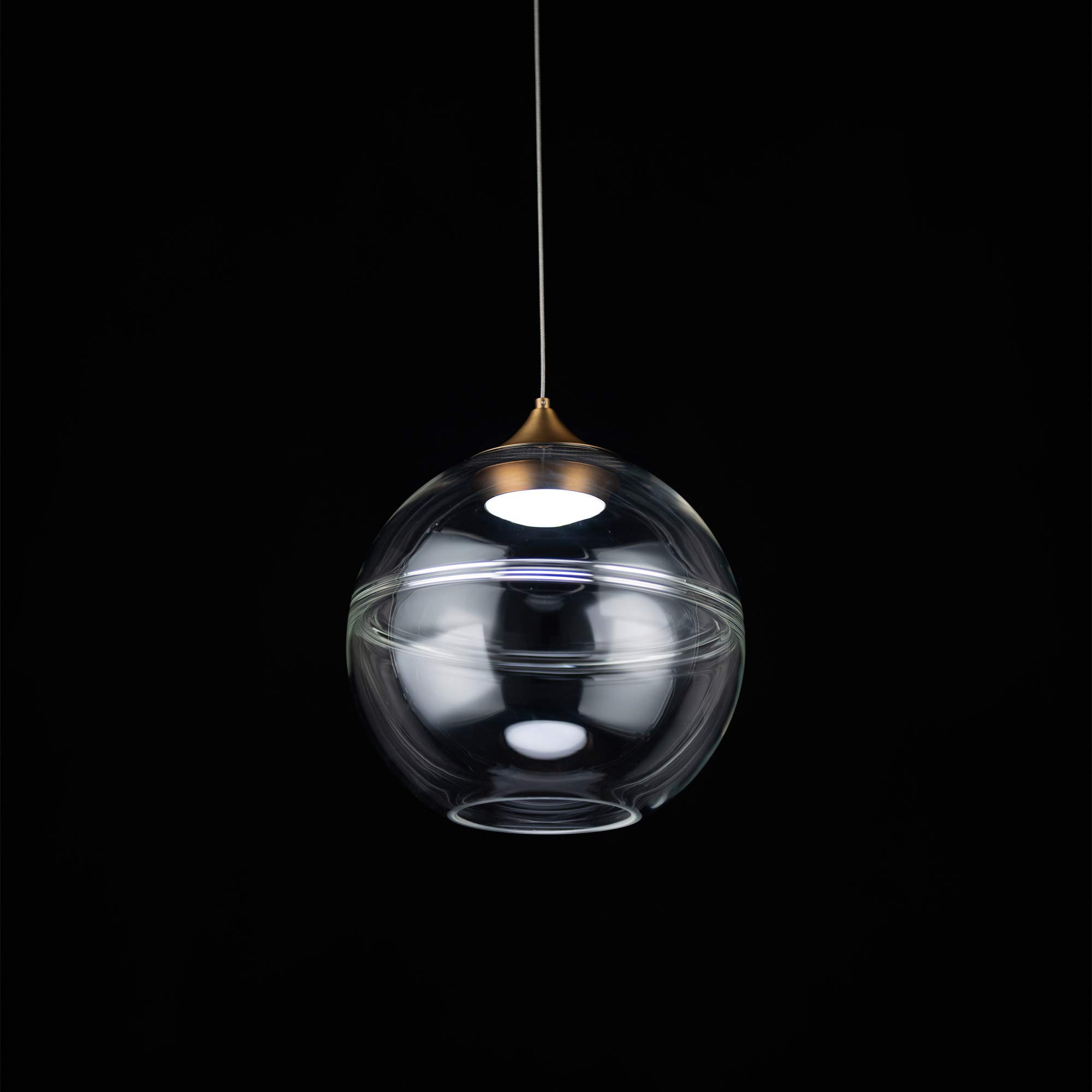 WAC Lighting dweLED Bistro 10 Inch LED Pendant Light - 3000K Warm White in Aged Brass Finish | Perfect for Kitchen Island, Dining Room & Restaurant Lighting