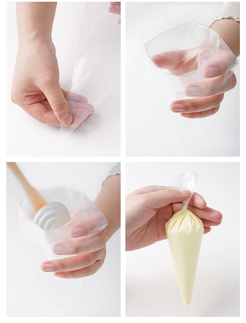 100 Pcs 24 Inch Thickened Piping Bags - Premium Cake Decorating Kit for Baking, Buttercream, Cookies & Desserts - Perfect for Home Bakers, Professional Chefs & Party Treats