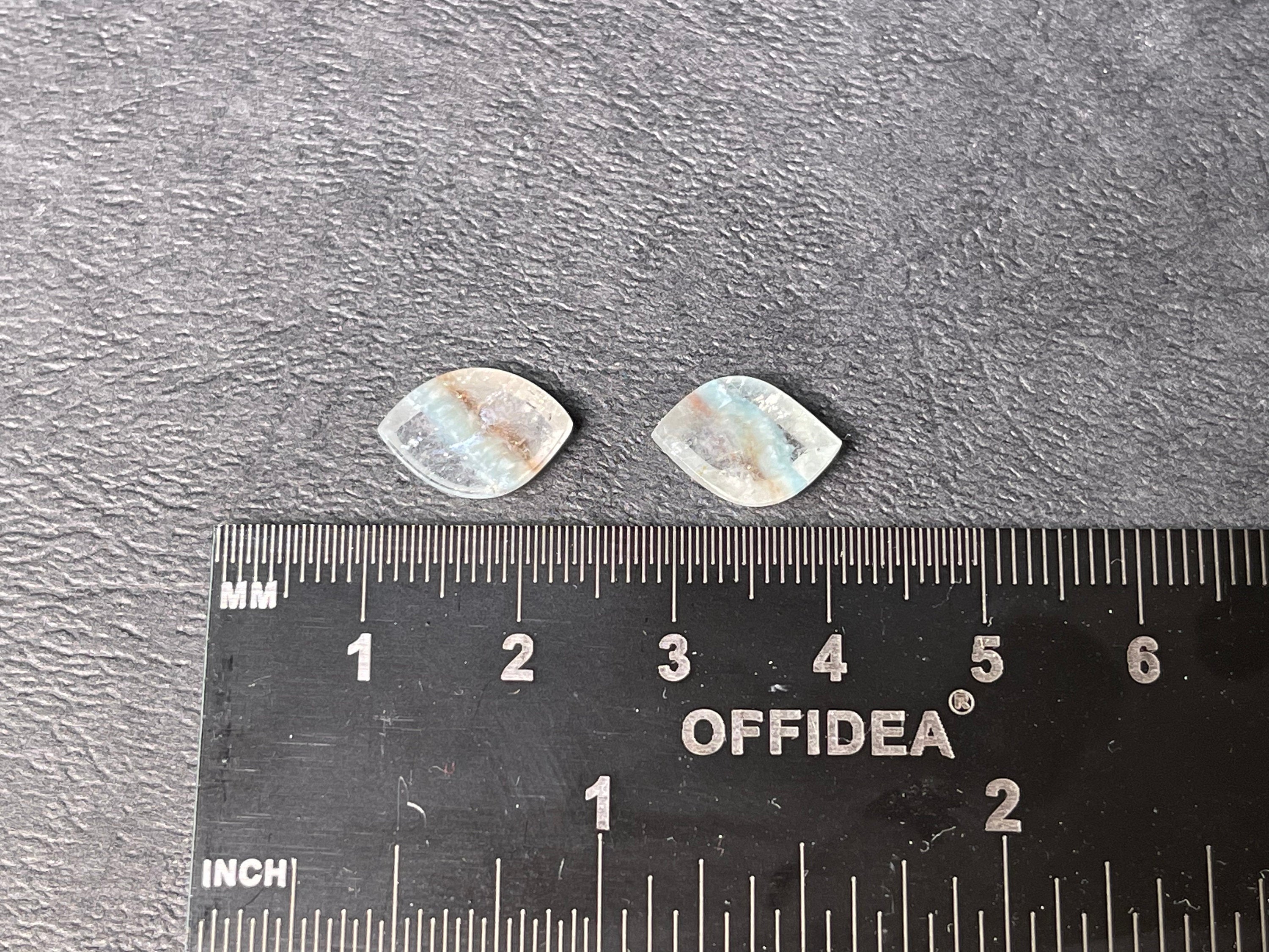 GILALITE Cabochons | Medusa Paraiba Quartz Striped Marquise Gemstones for Jewelry Making (43821) – Perfect for DIY Earrings, Necklaces & Handmade Crafts