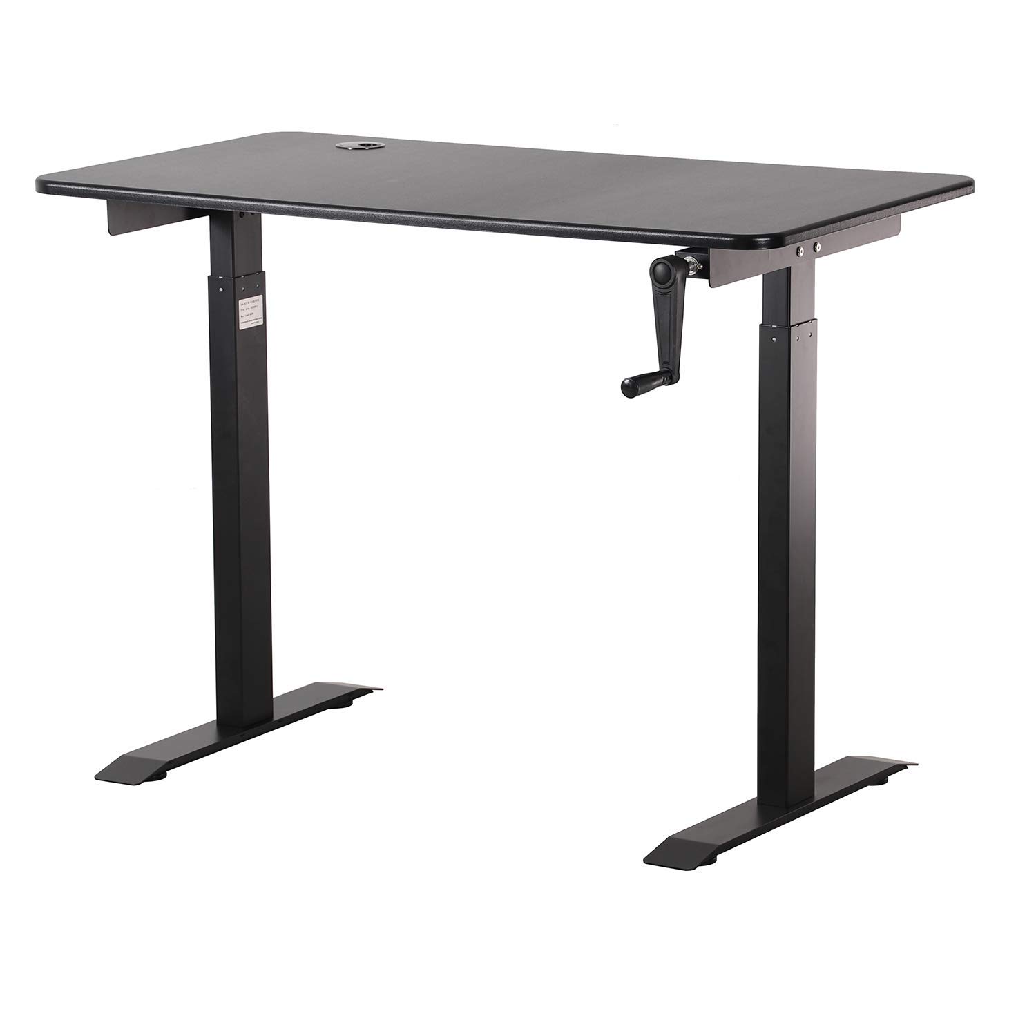 UNICOO Adjustable Height Standing Desk - Electric Sit to Stand Home Office Desk, Ergonomic Computer Table & Portable Writing Desk for Study (Black Top/Black Frame) - Perfect for Remote Work, Gaming & Small Spaces