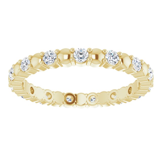 0.45 Carat Round Diamond Stackable Eternity Band - Perfect for Wedding, Anniversary & Everyday Elegance