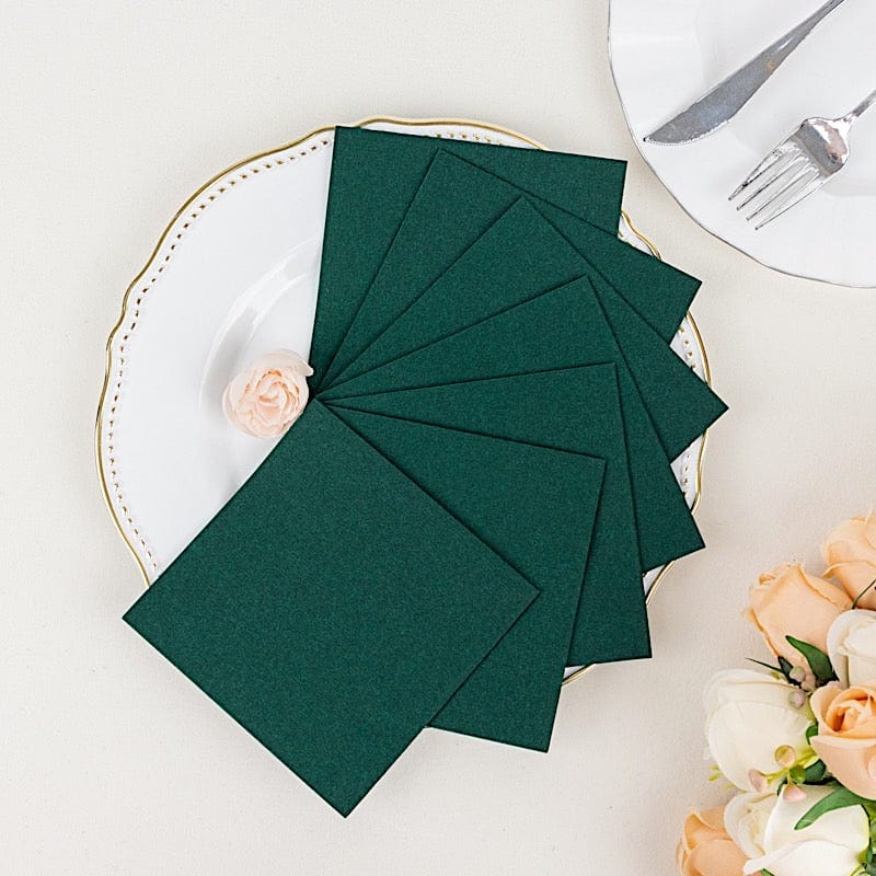 Premium 20-Pack 10x10 Inch White Airlaid Paper Cocktail Napkins - Soft, Absorbent & Disposable for Parties, Weddings & Events