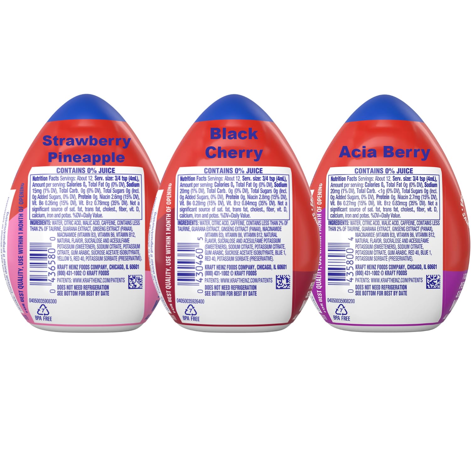 Mio Sugar Free Liquid Water Enhancer - 1.62 fl oz (3 Pack) | Berry Energize Flavor with Caffeine & Vitamins | Hydration Boost for Workouts, Office & Travel | Electrolyte Drink Mix Alternative | Ships in Aromatik™ Protective Packaging