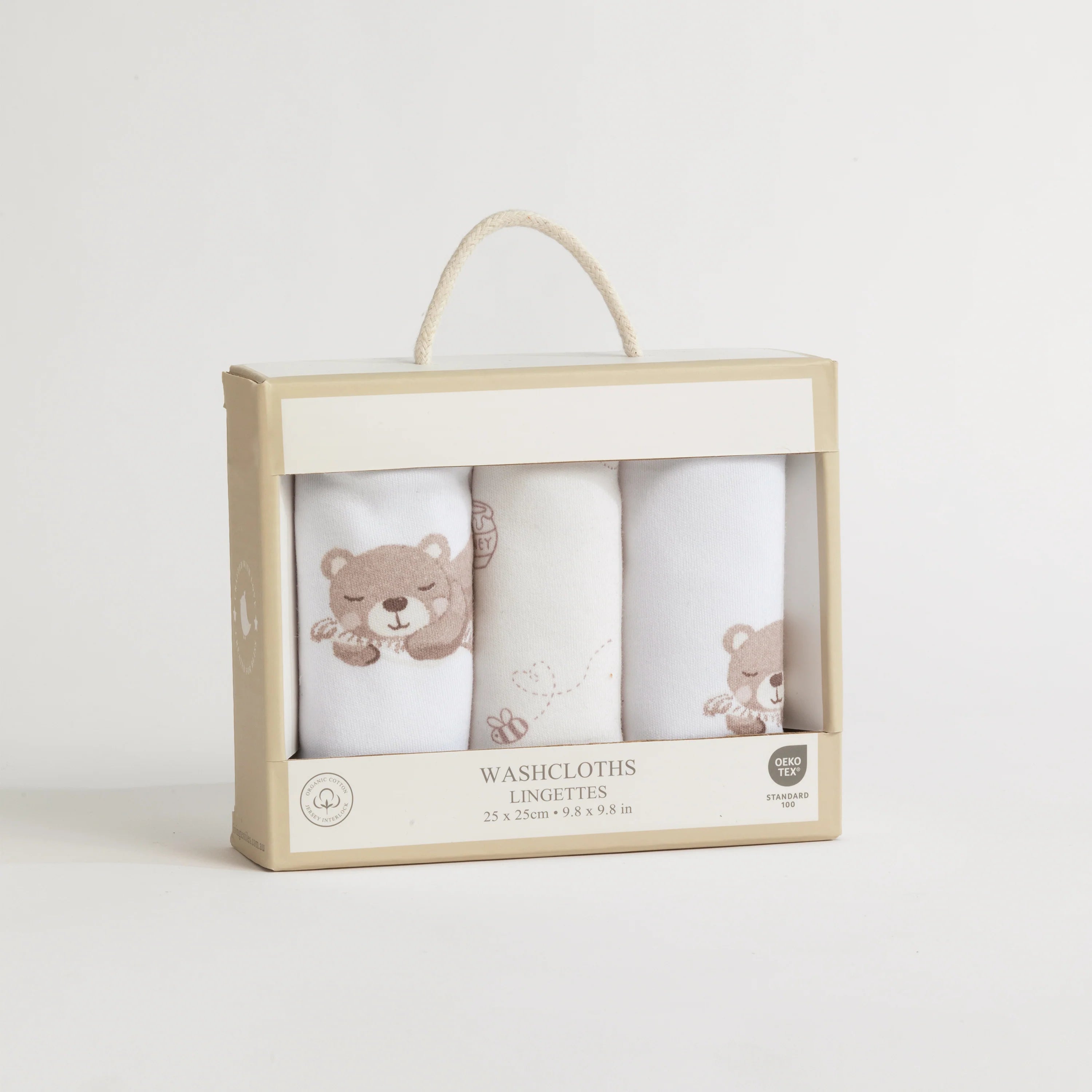 Soft and Cuddly Bear 3-Pack Washcloth Set - Perfect Baby Shower Gift for Newborns, Toddlers & Kids - Ideal for Bath Time, Nursery Decor, and Gentle Skin Care
