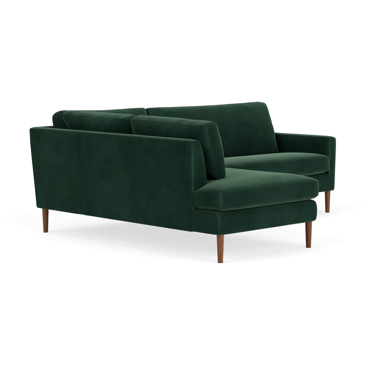 Astha Velvet Left Corner Sofa - Modern L-Shaped Sectional Couch for Small Spaces, Living Room & Apartment Decor - Soft Velvet Fabric, Comfortable Seating for Family & Guests