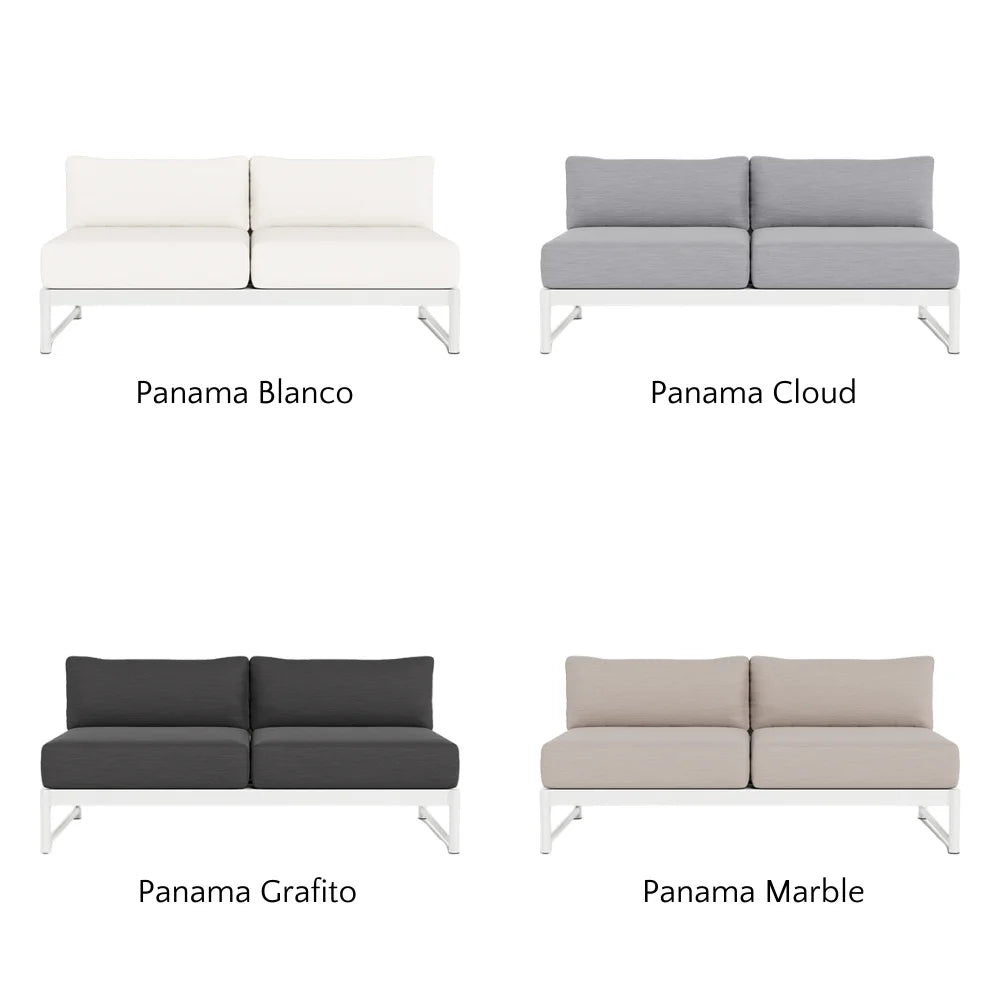 Breeze XL Outdoor 2-Seat Armless Sofa - Waterproof Patio Furniture for Garden, Poolside & Balcony Relaxation