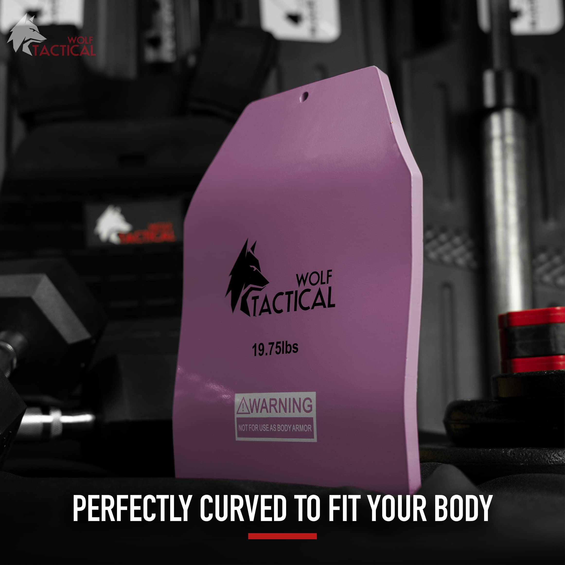 WOLF TACTICAL Curved Weight Vest Plates 5.75LB/8.75LB/14.5LB Pair - Ergonomic Contoured Design for CrossFit, Strength Training, Running & HIIT Workouts - Perfect for Home Gym, Outdoor Fitness & Military Training