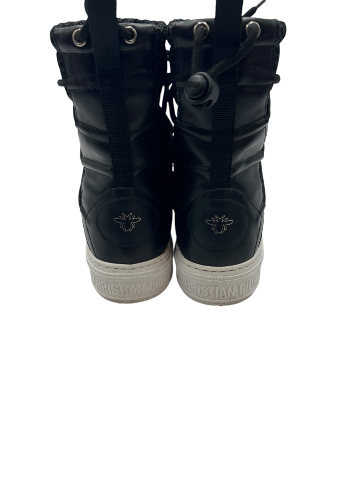 Christian Dior Black Resille Winter Solar Boots Women's Size 37 (US 7) - Waterproof Snow Boots for Women, Fashionable Winter Shoes for Cold Weather, Outdoor Activities & Holiday Style