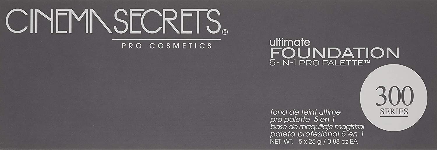 CINEMA SECRETS Pro Cosmetics Ultimate Foundation 5-In-1 Pro Palette - 300 Series | Professional Makeup Kit for Flawless Coverage | Perfect for Bridal, Photo Shoots & HD Camera Makeup