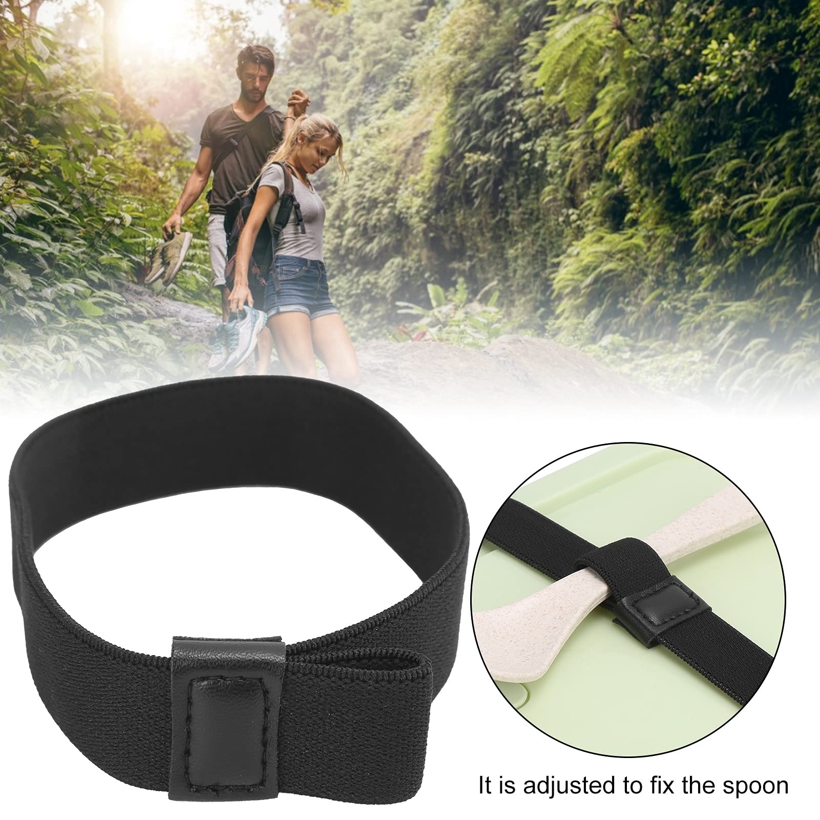 Adjustable Nylon Bento Box Strap - Elastic Lunch Box Holder for Secure Food Transport - Perfect for Outdoor Picnics, Camping & School Lunches