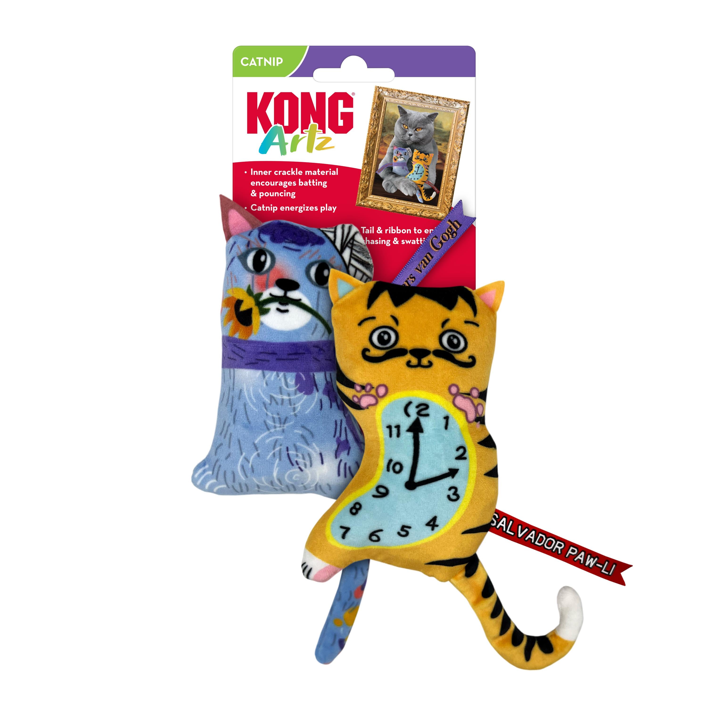 Artz Dali Van Gogh 2-Pack Catnip Cat Toys - Fun Interactive Play for Kittens & Adult Cats - Perfect for Indoor Playtime & Stress Relief