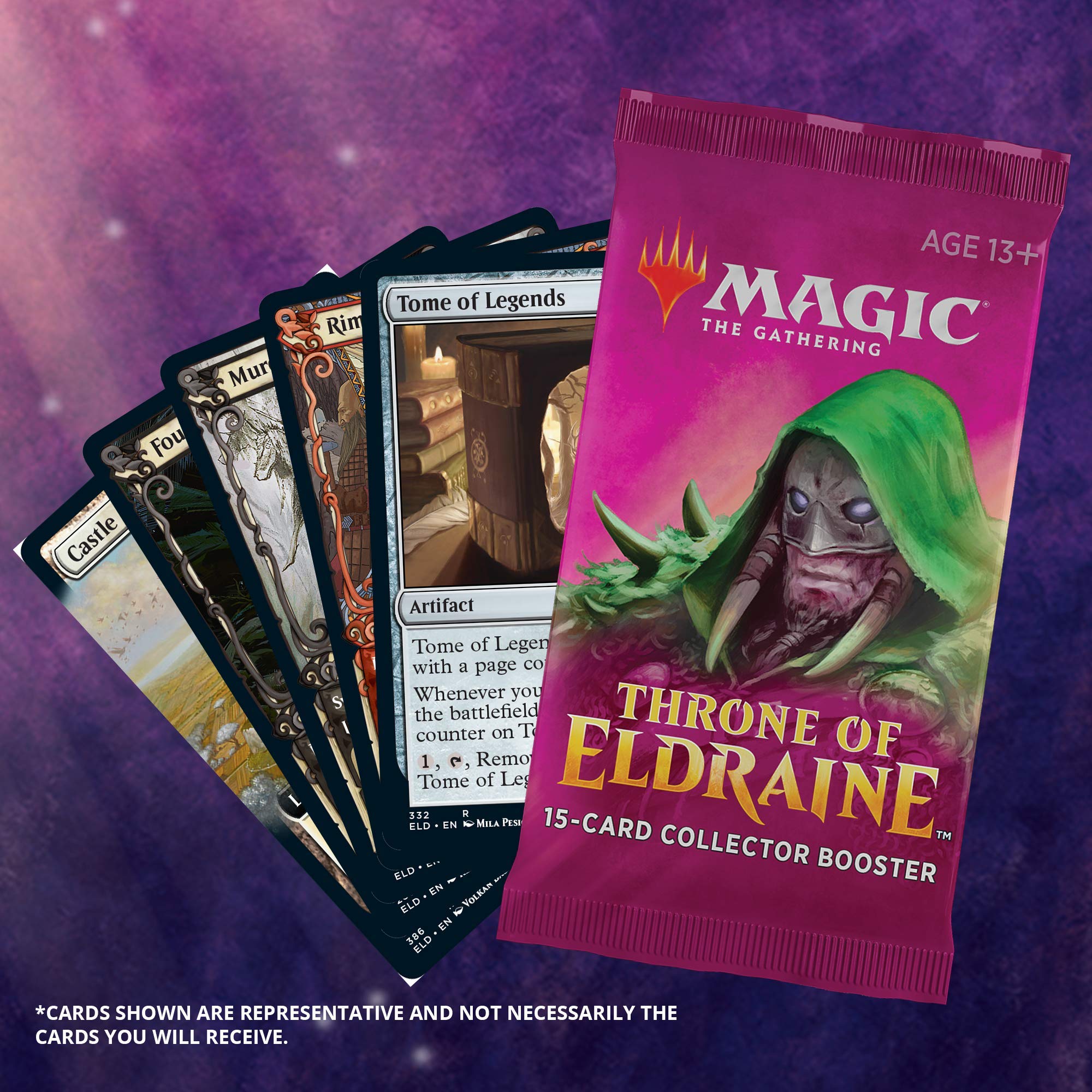 Magic The Gathering Throne of Eldraine Bundle Gift Edition - Alternate Art Cards, 10 Booster Packs + 1 Collector Booster with Premium Accessories | Perfect for MTG Collectors & Game Nights