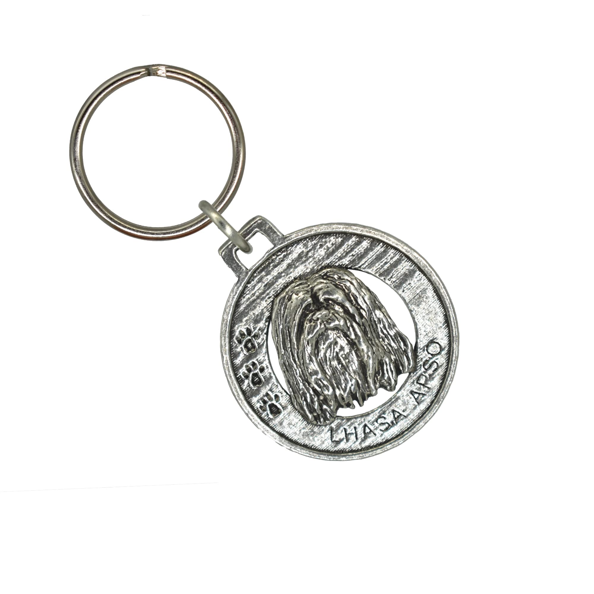 Handmade Lhasa Apso Dog Keychain - 1.5