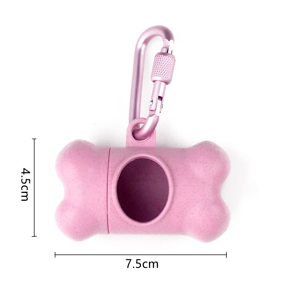 1Pc Bone-Shaped Dog Poop Bag Holder - Portable Biodegradable Waste Bag Dispenser with Clip for Dogs - Perfect for Walking, Hiking & Outdoor Pet Cleanup