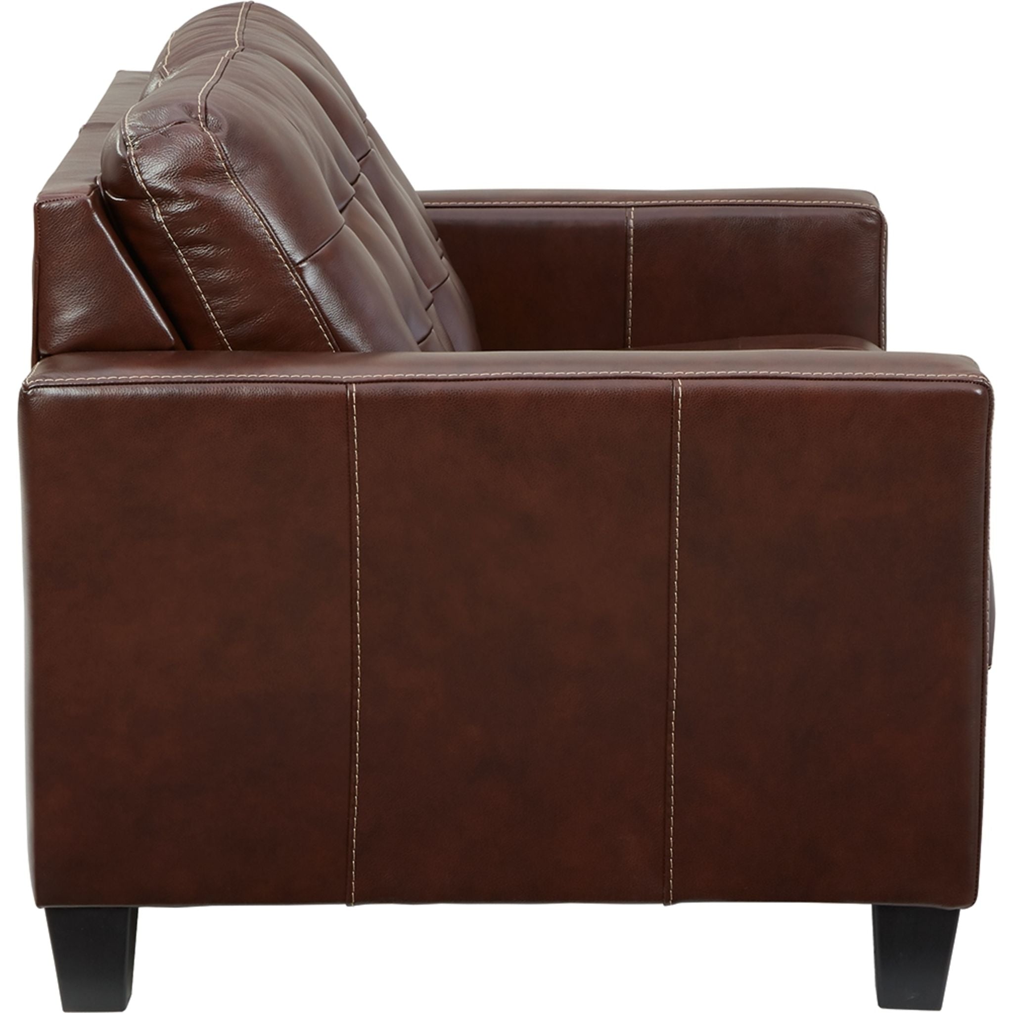 Altonbury Loveseat in Walnut Finish - Stylish and Compact Sofa for Small Spaces, Living Rooms, Apartments & Cozy Home Decor