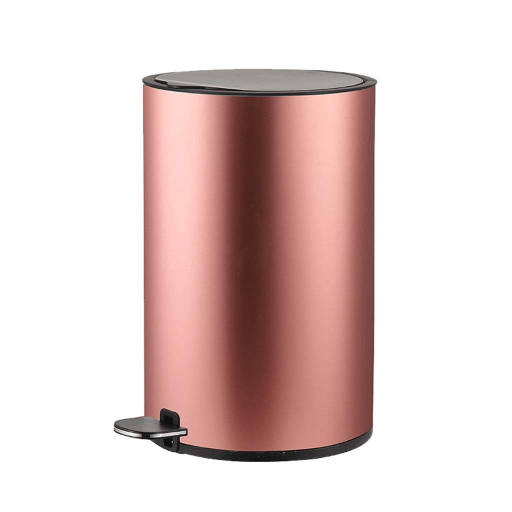 FABAX 13 Gallon Stainless Steel Step Trash Can with Lid & Secure Slide Lock - Slim Kitchen Garbage Bin, Pedal Wastebasket for Home & Office Use