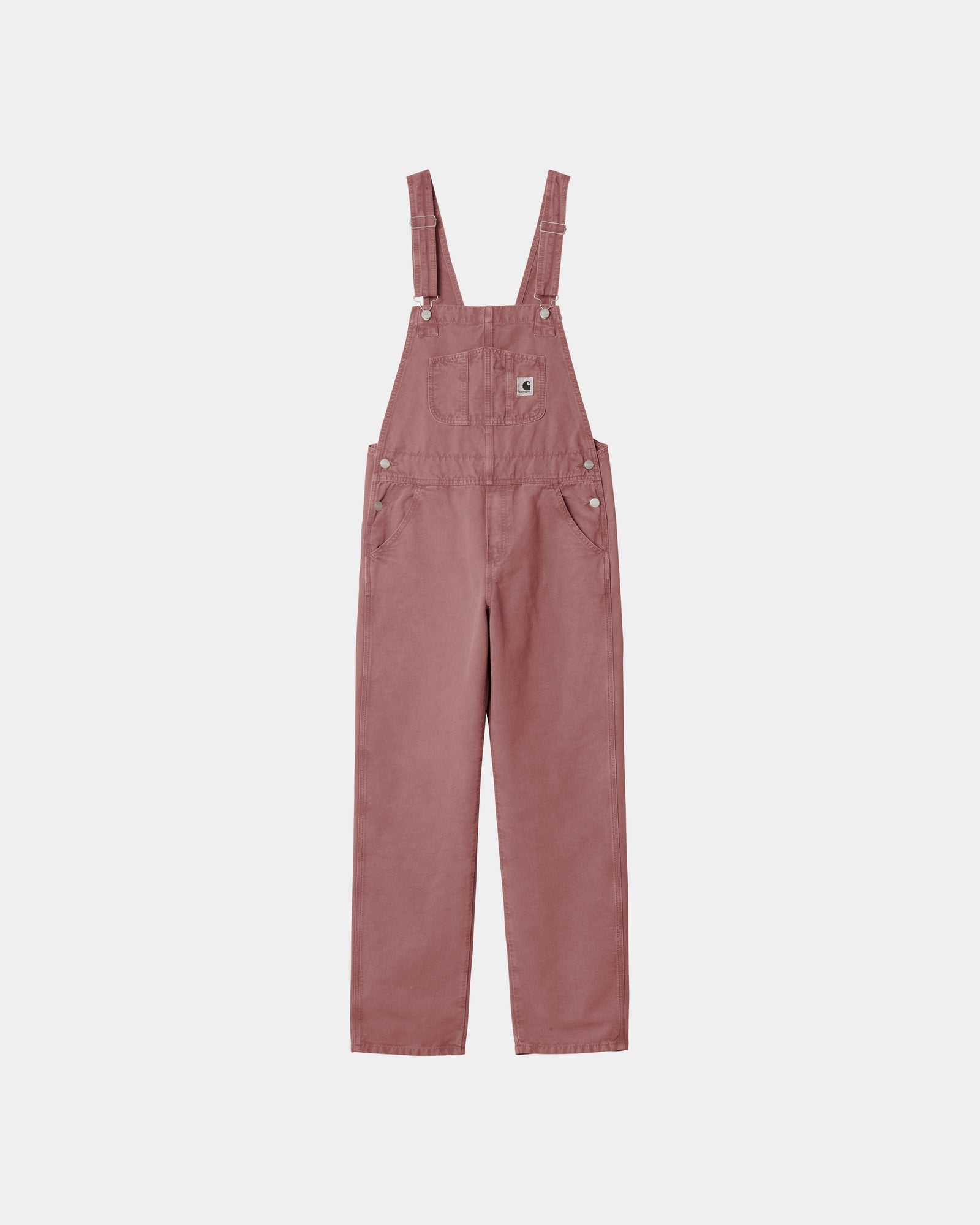 Women's Straight Leg Bib Overalls in Dusky Pink Canvas - Comfortable & Stylish Workwear for Gardening, Farming, and Casual Outings