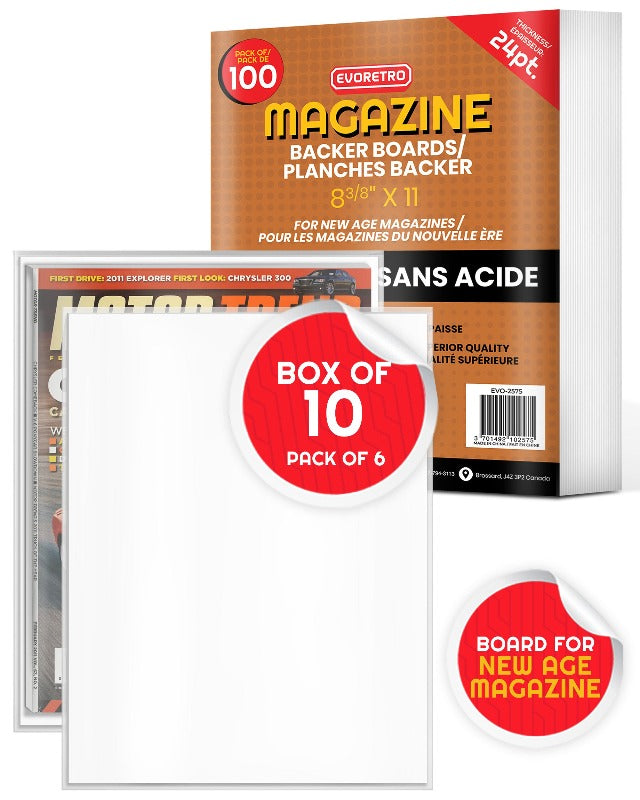 Premium Comic Backer Boards for New Age Magazines - Acid-Free 24PT Thick Cardstock - Perfect for Comic Book Storage, Protection & Display