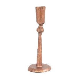 Antique Copper Iron Taper Candle Holder - Vintage Home Decor for Dining Table, Wedding Centerpiece & Fireplace Mantel