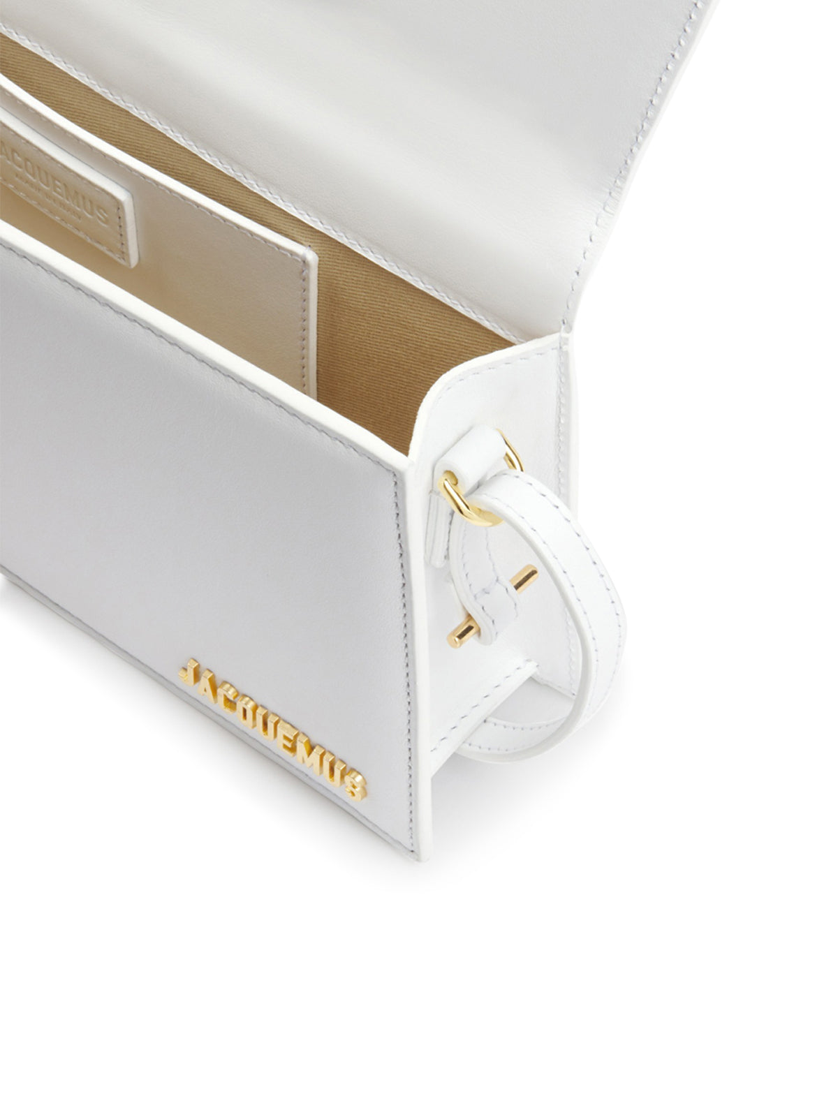 Jacquemus Le Bambino Long White Leather Shoulder Bag 221Ba0133060 - Elegant Designer Handbag for Women, Perfect for Work, Travel, and Evening Events