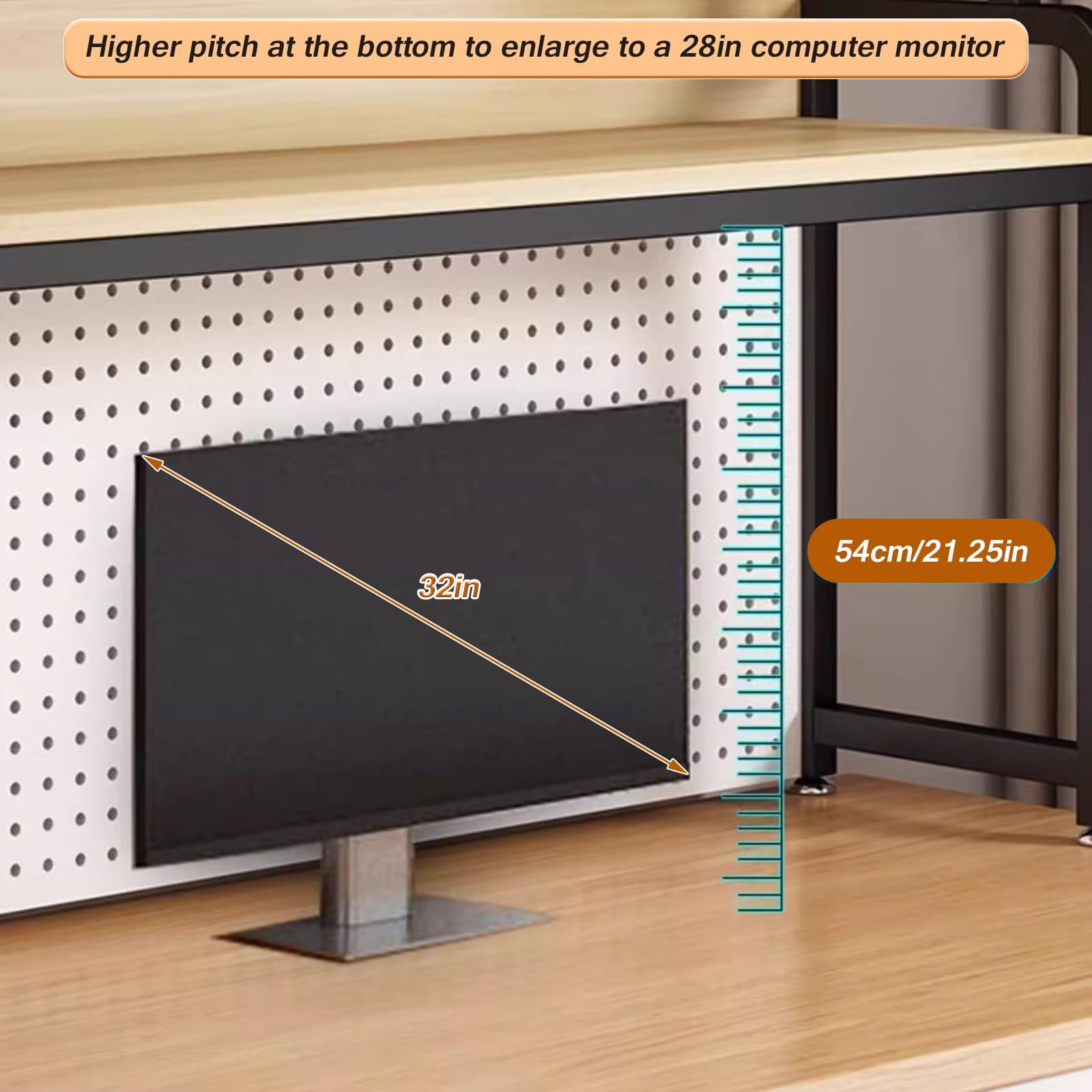 2 Tier Industrial Desktop Bookshelf - Sturdy Freestanding Storage Rack for Office, Home & Kitchen | Computer Desk Organizer, Book Display Shelf (75cm) - Perfect for Small Spaces & Workspace Organization