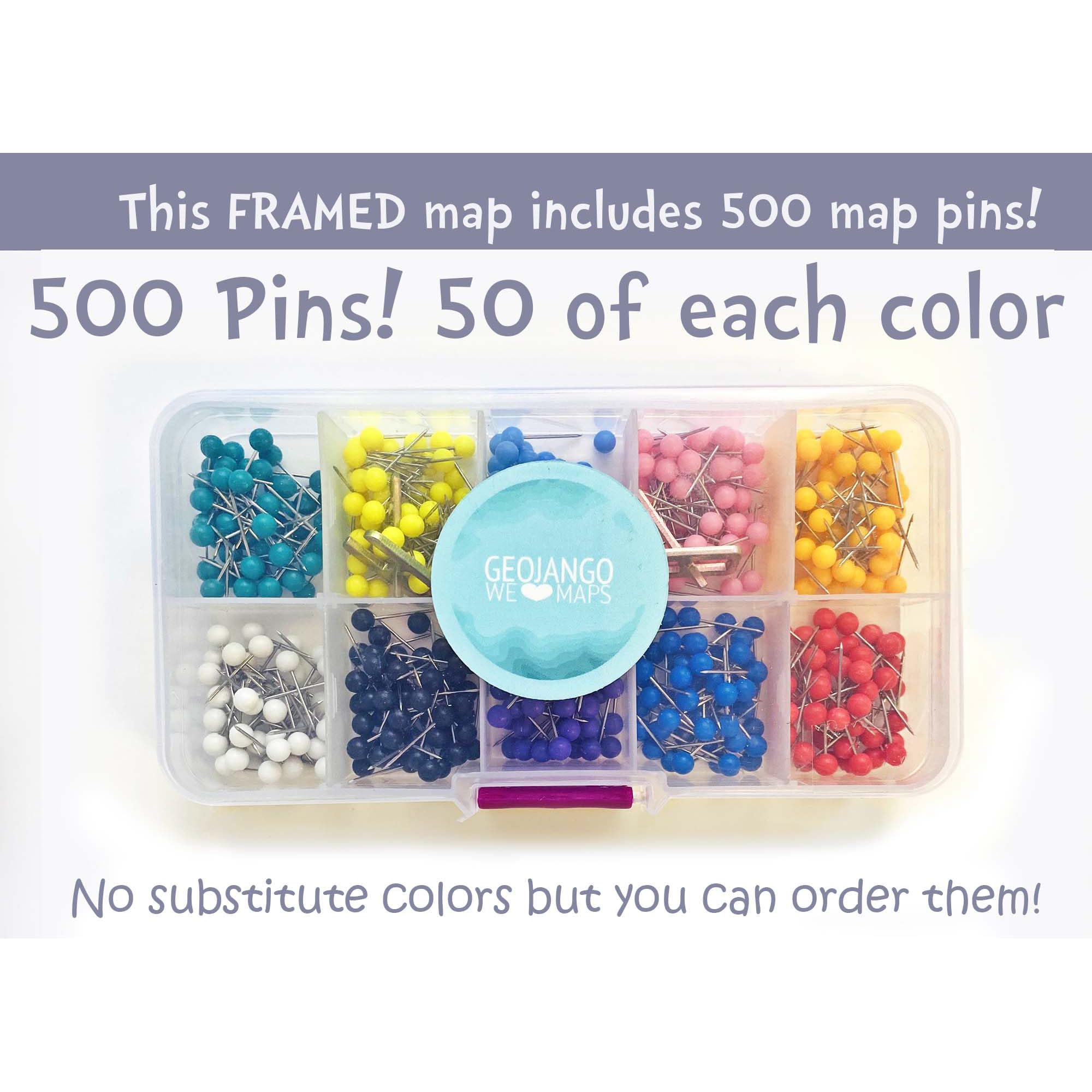 Custom Push Pin World Travel Map - Stretched Canvas, Rolled Poster or Framed Wall Art - Perfect Travel Gift to Track Visited Places - Nautilus Design World Map with Pins - Great for Home Office, Living Room Decor & Travel Enthusiasts