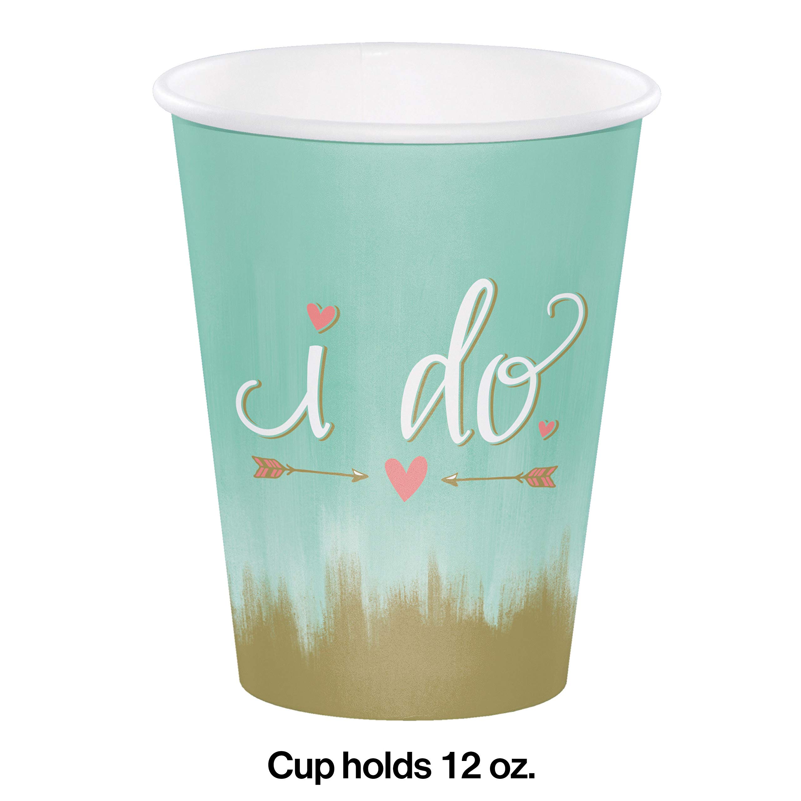 Creative Converting 96 Count 12 oz Hot & Cold Paper Cups, Mint Green - Perfect for Parties, Coffee Shops, and Office Use