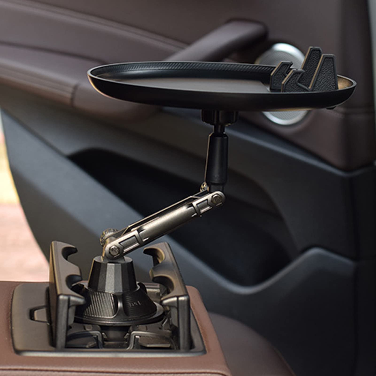 Adjustable Car Tray Stand - Portable Multifunctional Cup Holder & Food Table for Phone, Snacks, Drinks - Perfect for Road Trips, Commuting & Eating On-The-Go