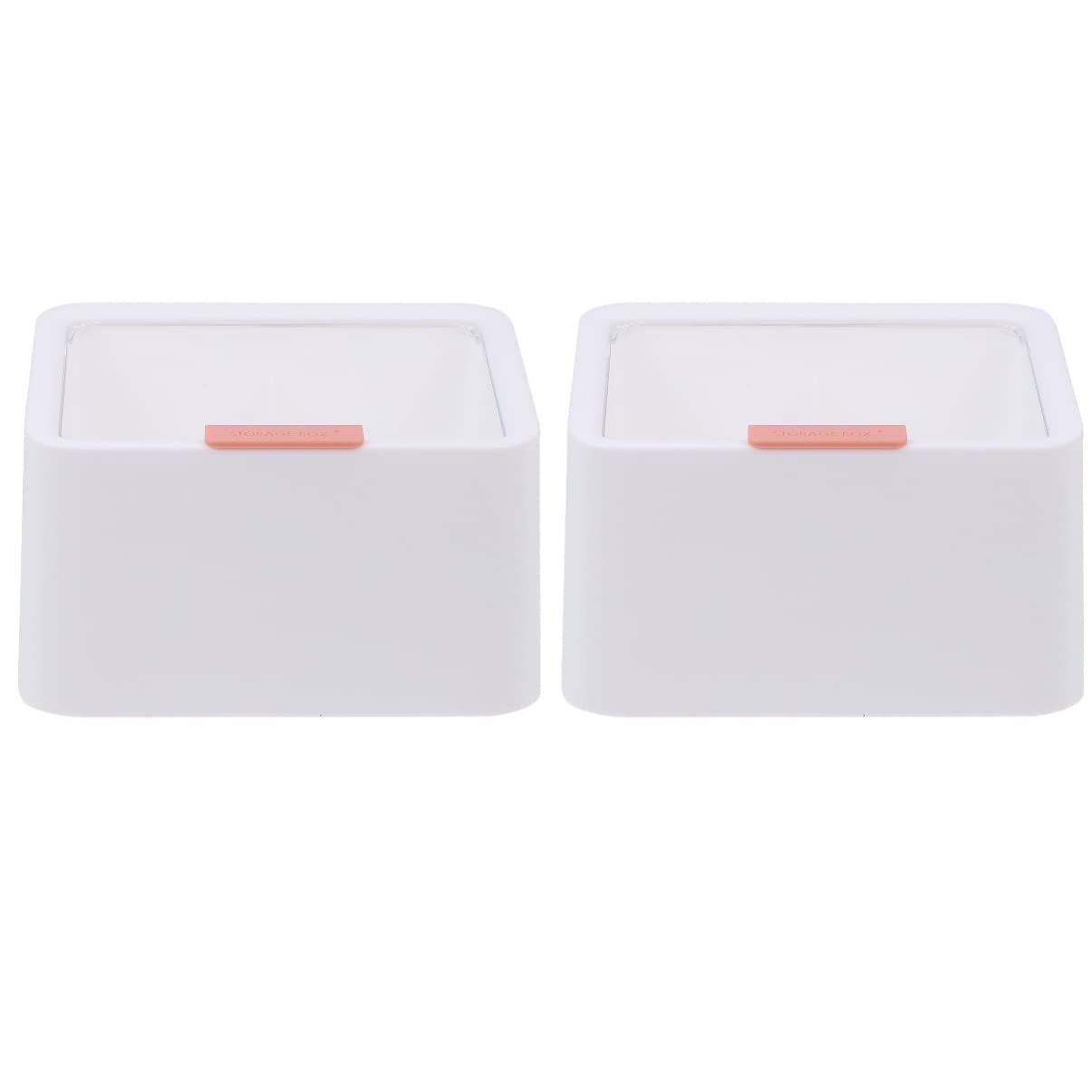 Beaupretty 2-Pack Cotton Swab Holder Organizer Box with Lid - Q-Tip Storage Case for Makeup Tools, Lipstick & Beauty Accessories - Perfect for Vanity, Bathroom & Travel Organization