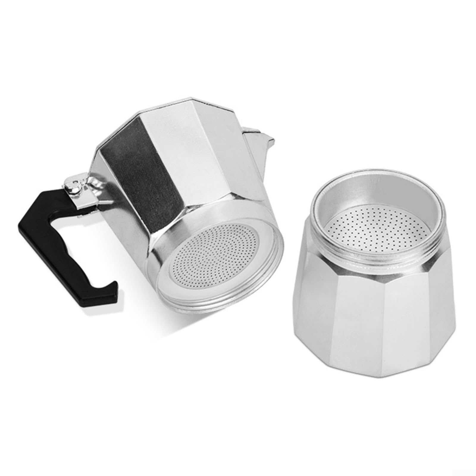 Premium Aluminum Moka Pot Filter Funnel for Espresso Coffee Maker - Compatible with 1, 2, 3, 6, 9 & 12 Cup Stovetop Coffee Makers - Durable & Rust-Resistant - Perfect for Home Brewing, Camping & Office Use